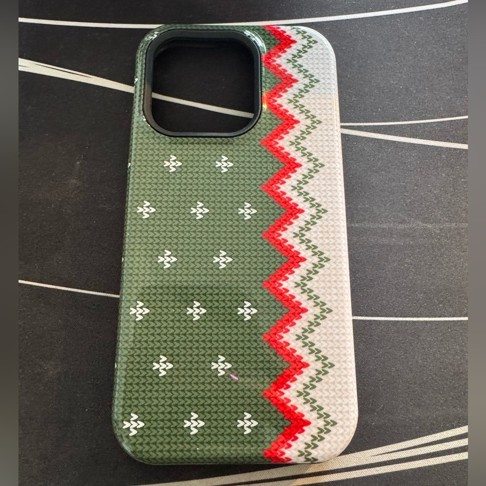 Casely Magsafe holiday sweater style iPhone 15 Pro Phone Case
